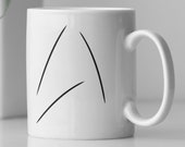 Federation Logo minimalist version - coffee mug with design seen in Star Trek Beyond - white 11 or 15 oz coffee mug