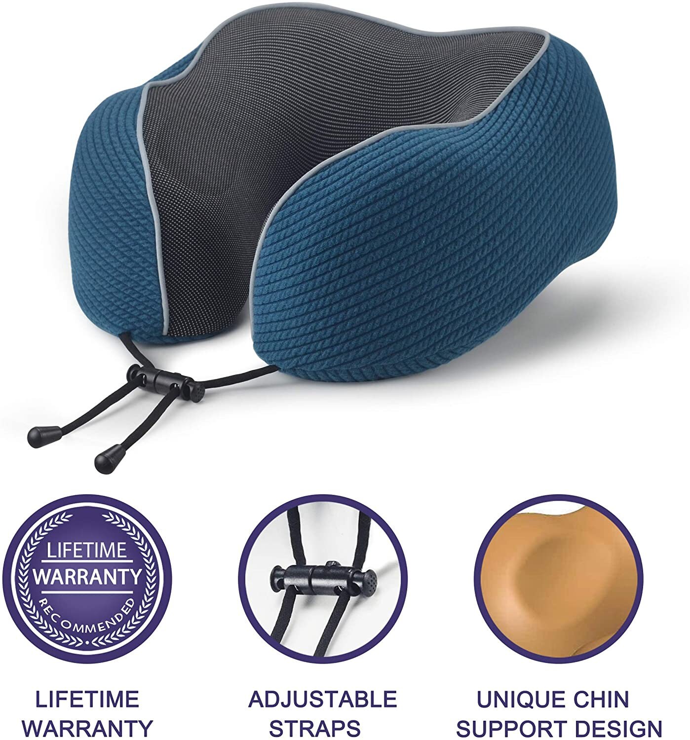 Travel Neck Pillow for Airplane 100 Pure Memory Foam Travel Etsy