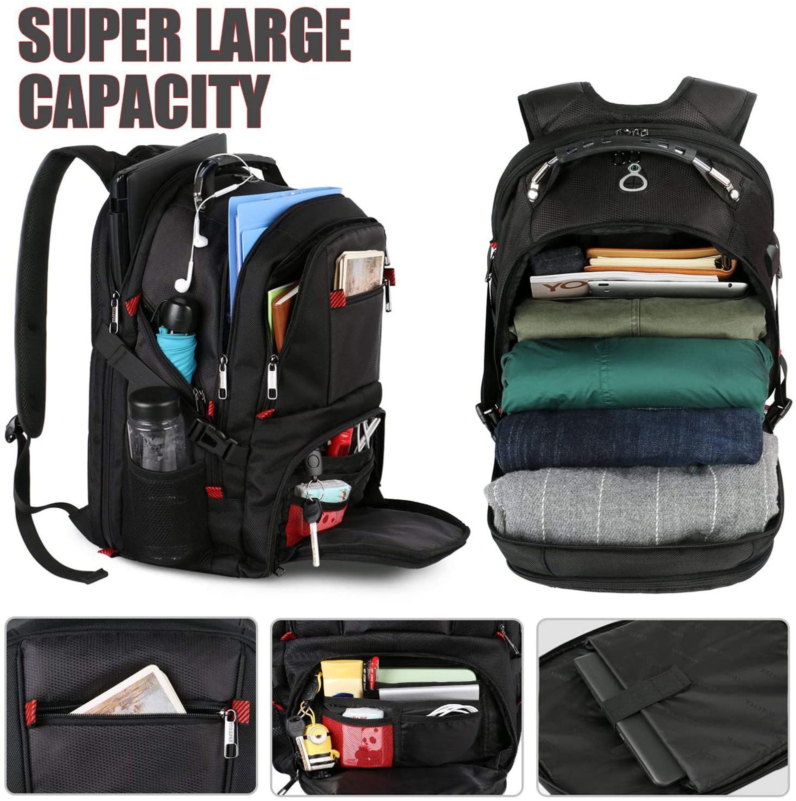 Travel Backpack with USB Charging Port TSA Friendly Business Etsy