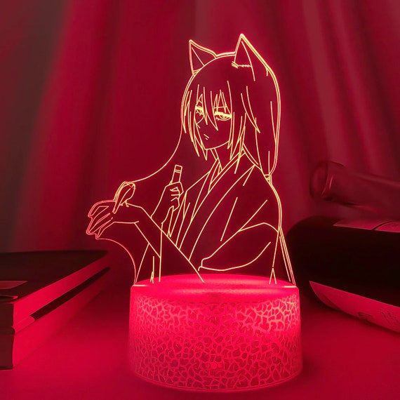 Kamisama Kiss Tomoe Figure 3D Night Light | 16 Color Remote | Kamisama Manga Night Lamp Bedroom Decor Gift