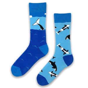 Orca Socks Mens Socks Womans Socks Colourful Socks - Etsy