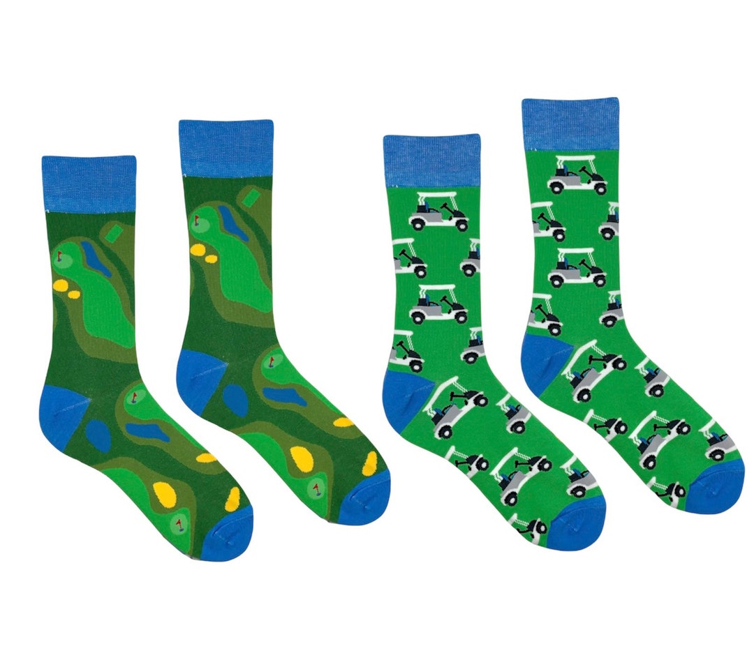 Golf Sock Set Happy Golf Socks Mens Socks Womans Socks Colourful Socks