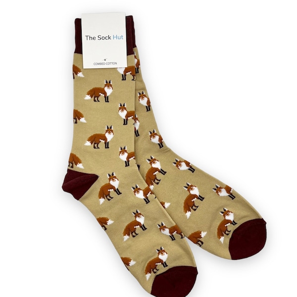 Fox Socks | Happy Fox Socks | Mens Socks | Womans Socks | Colourful Socks | Fun Socks | Fathers Day Gift | Gift Socks |