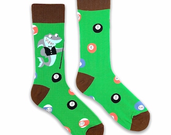 Pool Socks |  Pool shark Socks | Mens Socks | Womans Socks | Colourful Socks | Fun Socks | Fathers Day Gift | Gift Socks |