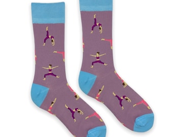 Yoga Socks | Happy Yoga Socks | Mens Socks | Womans Socks | Colourful Socks | Fun Socks | Patterned Socks | Gift Socks |