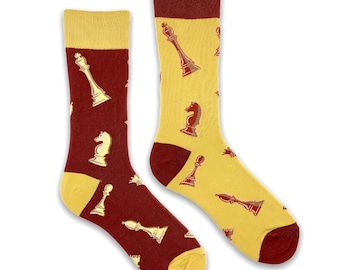 Chess mismatched novelty Socks | Mens Socks | Womans Socks | Colourful Socks | Christmas secret Santa stocking filler gift idea