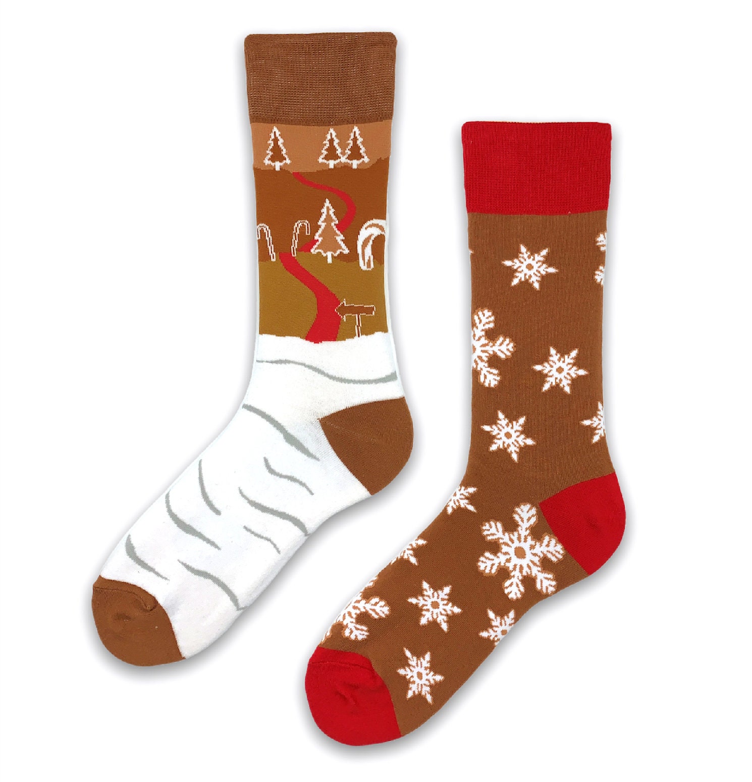 Gingerbread Christmas Socks Mens Socks Womans Socks Etsy