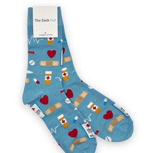 Nurse Socks | Happy Nurse Socks | Mens Socks | Womans Socks | Colourful Socks | Fun Socks | Fathers Day Gift | Gift Socks |