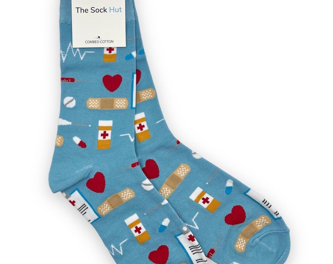 Nurse Socks Happy Nurse Socks Mens Socks Womans Socks Colourful Socks