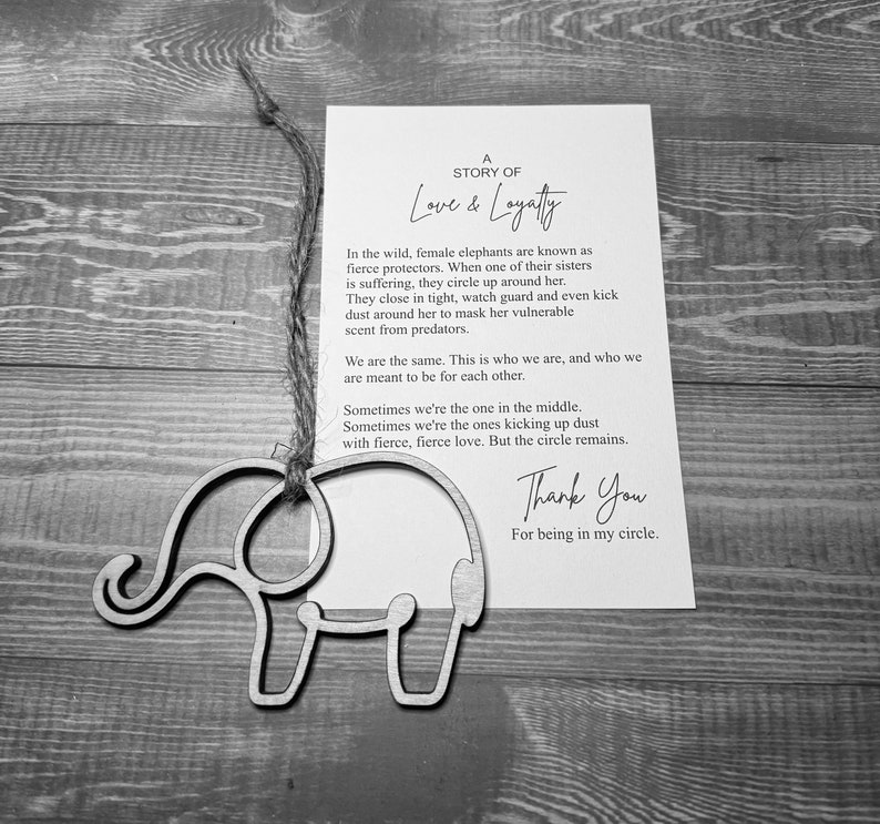 Galentines Gift,elephant Ornament, Friendship Ornament, Galentines, Sisterhood Ornament, Friend