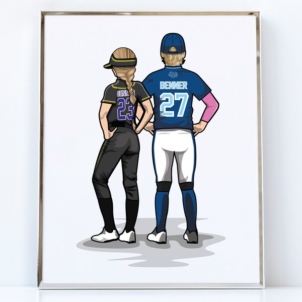 Custom Sport Player Portrait Drawing / Custom Team Drawing / Sport Team Portrait / Football Team Portrait / Custom Sport Portrait