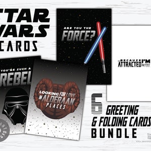 Star Wars Card Bundle / Instant Download Star Wars Cards / Star Wars Humor / Star Wars Funny Card / Star Wars Cards