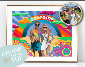 Custom Venue Portrait Illustration / Personalized Music Festival Drawing / Custom Bonnaroo Portrait / Personalized Venue Portrait Drawing