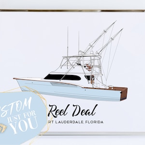 Custom Boat Portrait / Custom Boat Drawing / Custom Vector Boat Drawing / Boat Portrait / Custom Vector Line Art / Custom Boat Art