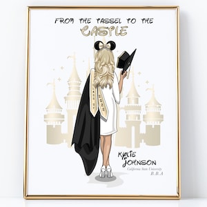 Custom Graduation Portrait Illustration / Personalized Graduation Portrait Drawing / Graduate Illustration / Custom Gradation Gift