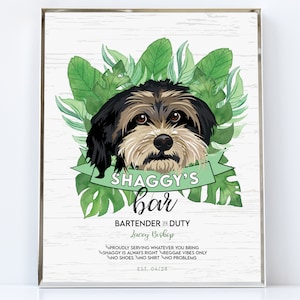 Custom Pet Bar Sign / Personalized Pet Bar Portrait
