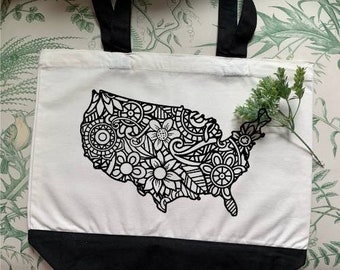 color your own tote bolsa