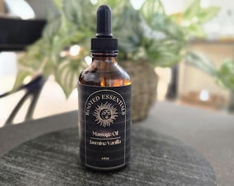 Jasmine Vanilla Massage Oil | Botanical Infused | Skin Elixir| Essential Oils | Skin Health | Low Comedogenic Rating