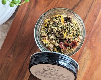 Comforting Tea Blend | Herbal Tea Blends | Loose Leaf Tea| Glass Tea Jar
