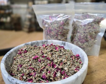 Heart Harmony Tea| Damiana Vanilla Rose| Herbal Loose Leaf Tea Blend |