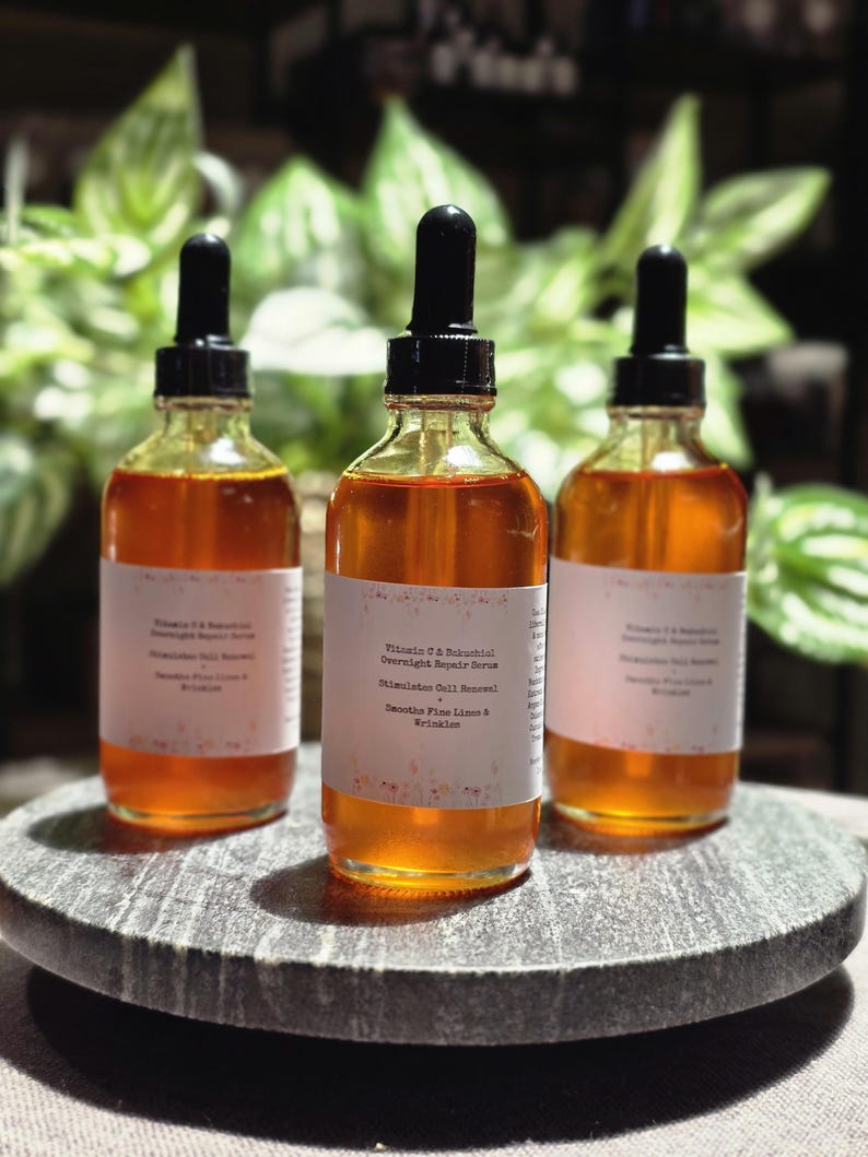 Vitamin C Bakuchiol Facial Oil | Overnight Repair Serum image 1