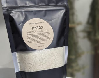 Detox Bath Salts | Epsom Salts, Bentonite Clay (10 Ounce Pouch)