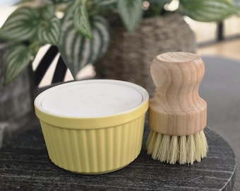 Solid Dish Soap | Yellow Ramekin Soap | Eco Dish Soap