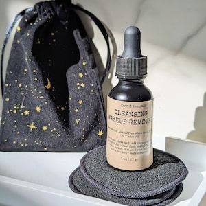 Make-Up Remover Set | Organic Cotton Bamboo Rounds| Sustainable Skincare| Vegan Skincare| All Natural