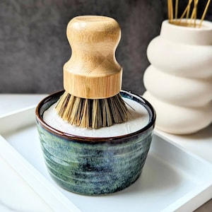 Solid Dish Soap with Bamboo Scrub Brush – Soaps by a Chemist