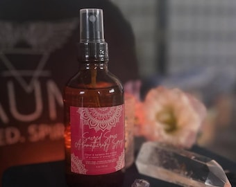 Sacred Space Spray| Energy Clearing | Negativity Banishment| | Room Cleansing Spray | Eco Friendly Glass| Essential Oils |