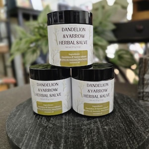 Herbal Salve | Beeswax Salve | Yarrow Dandelion Salve| Botanical Salve