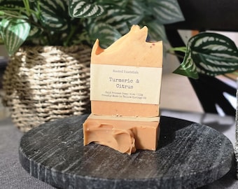 Turmeric Citrus | Artisan Soap | Vegan| Coconut Milk| Cold Process Soap | Essential Oil Soap | Geranium Citrus | Eco Friendly Soap