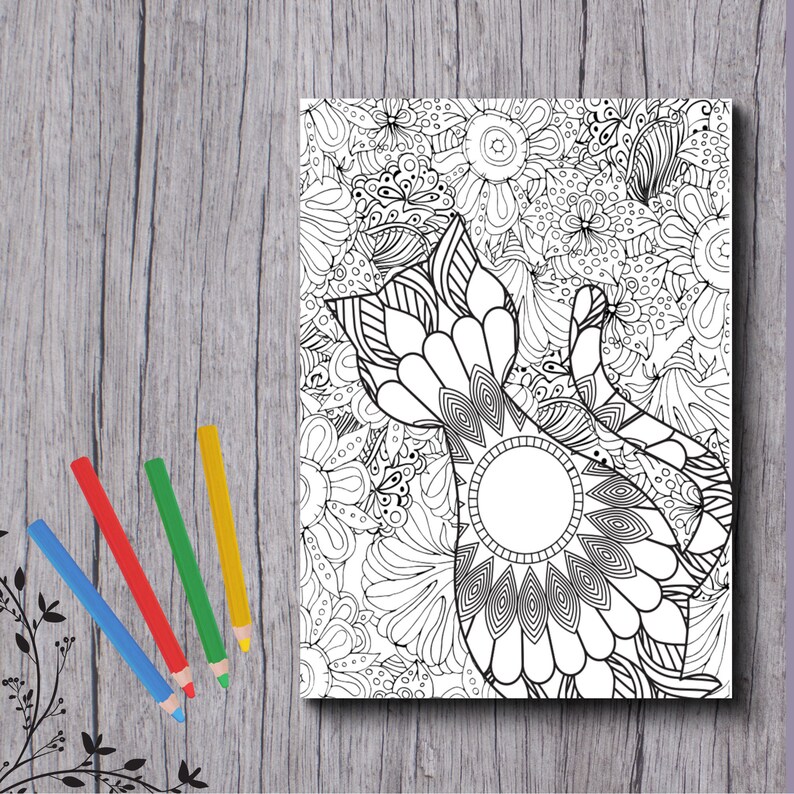 PRINTABLE 8.5x 11 Coloring Book for Adults - Etsy