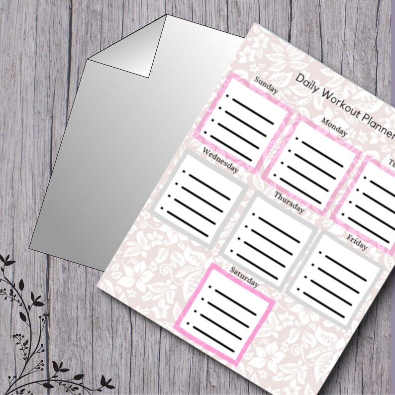 PRINTABLE Daily Workout Planner, Simple Exercise, Exercise Planner ...
