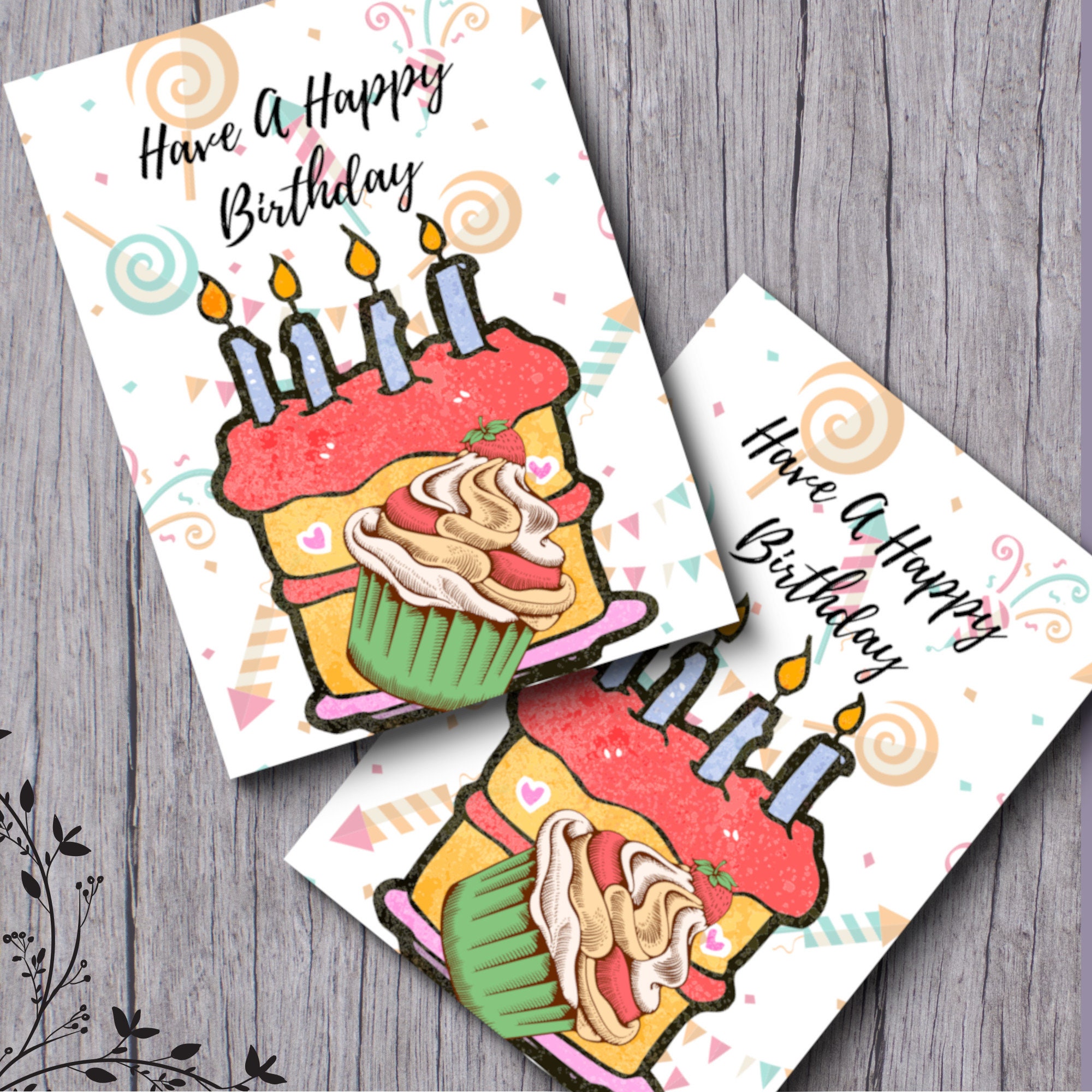 PRINTABLE Have A Happy Birthday Card 5x 7 Cute - Etsy