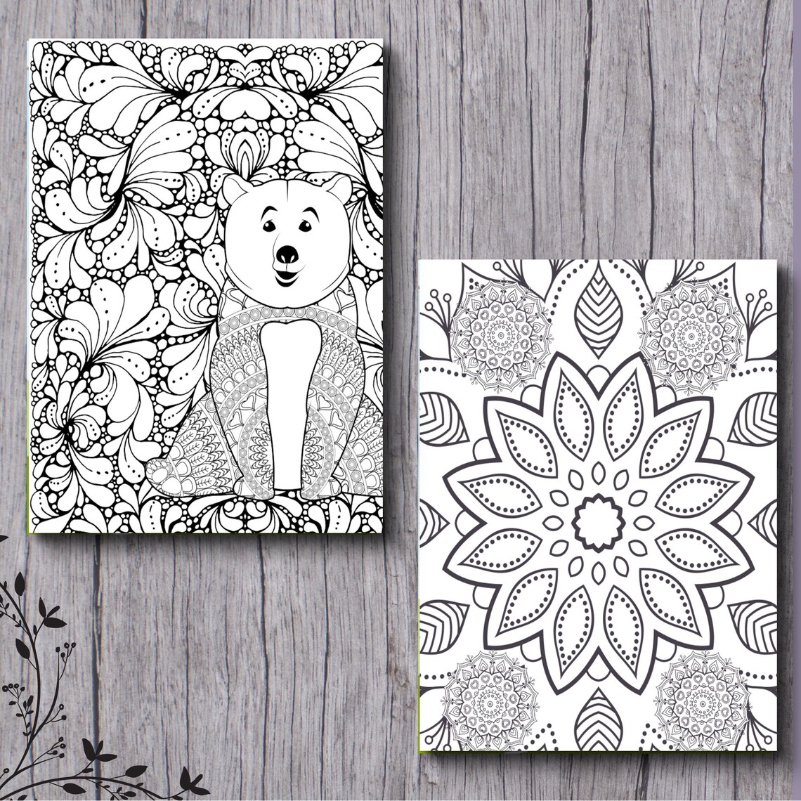 PRINTABLE 8.5x 11 Coloring Book for Adults - Etsy