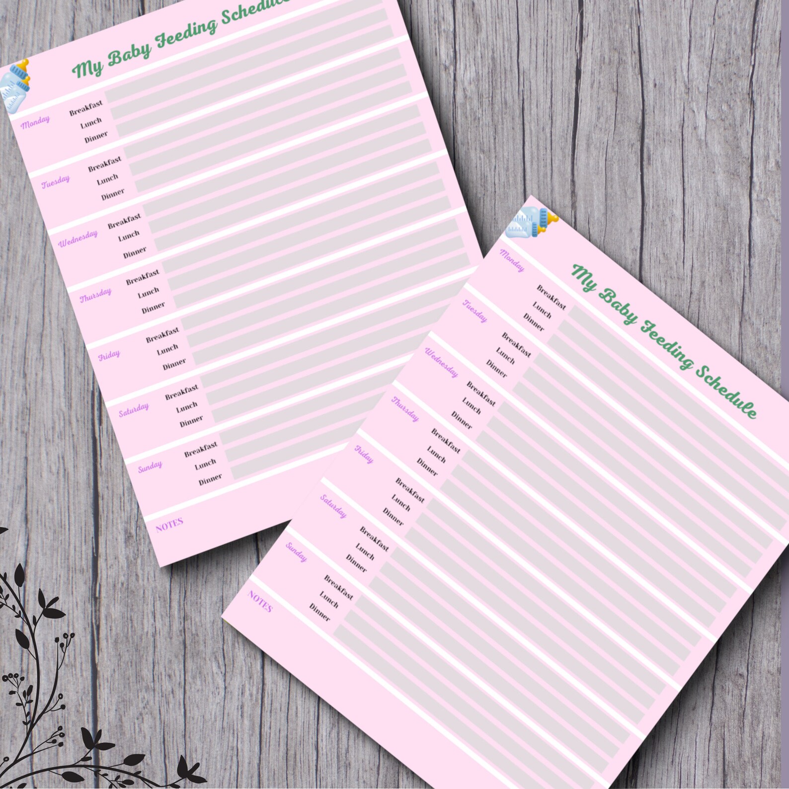 PRINTABLE My Baby Feeding Schedule Feeding Tracker Infant - Etsy Italia