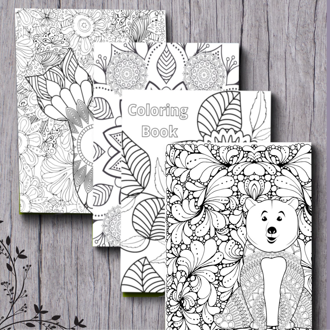 PRINTABLE 8.5x 11 Coloring Book for Adults - Etsy