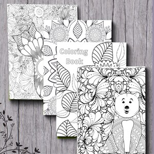 PRINTABLE 8.5x 11, Coloring Book for Adults, Fantasy Coloring, Cute ...