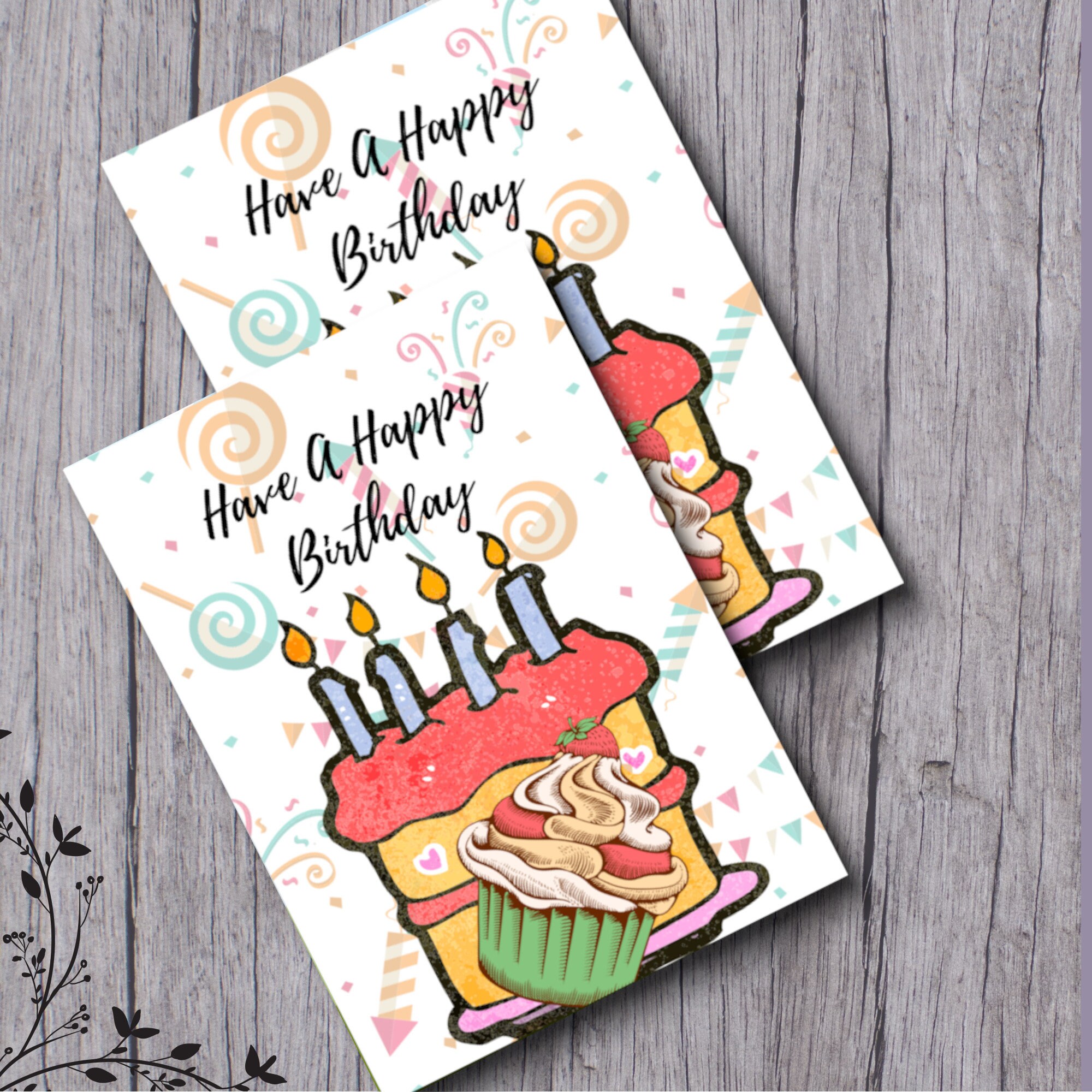 PRINTABLE Have A Happy Birthday Card 5x 7 Cute - Etsy