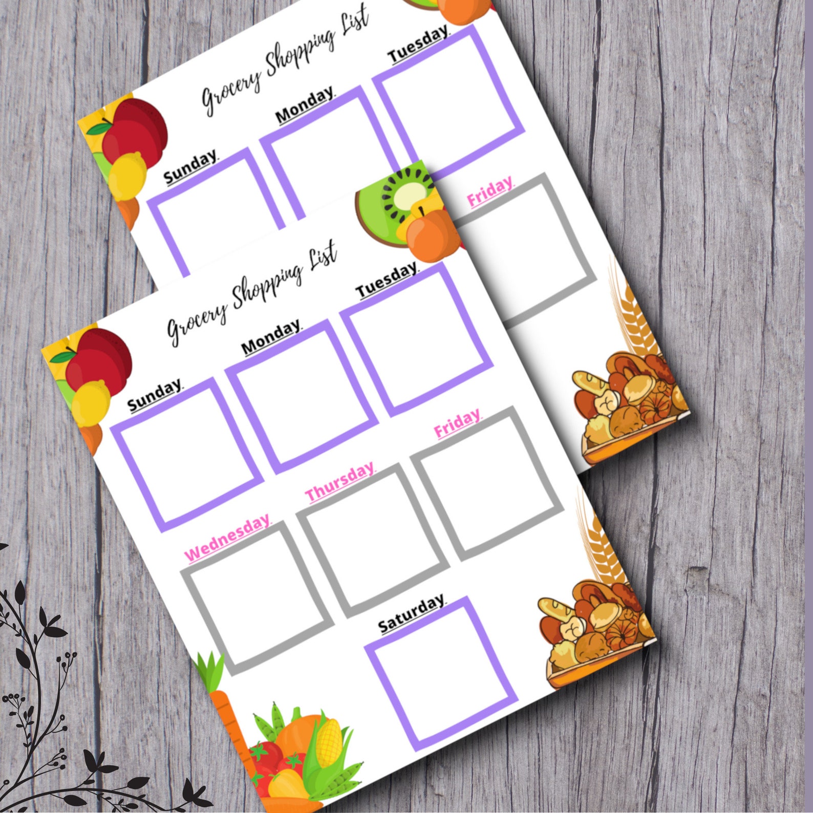 PRINTABLE Grocery Shopping List Grocery Stickers Grocery - Etsy España