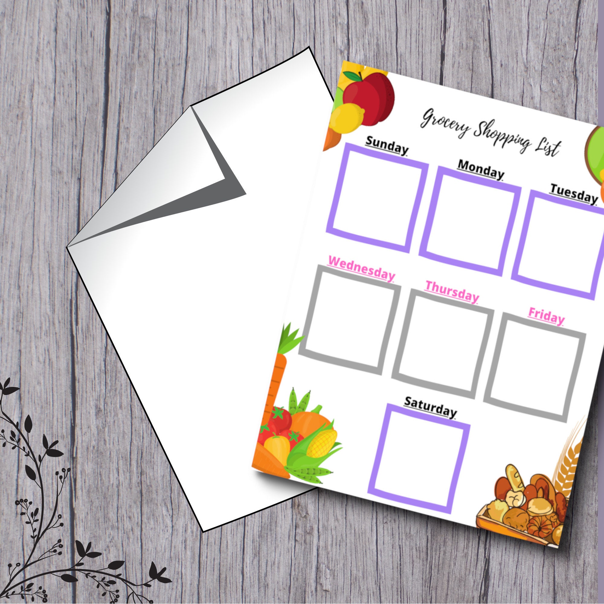 PRINTABLE Grocery Shopping List Grocery Stickers Grocery - Etsy España