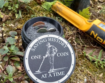 Personalized Metal Detecting Finds Box, Bag, Container for Relic & Coin Storage, Ships same day if ordered by 3pm EST.