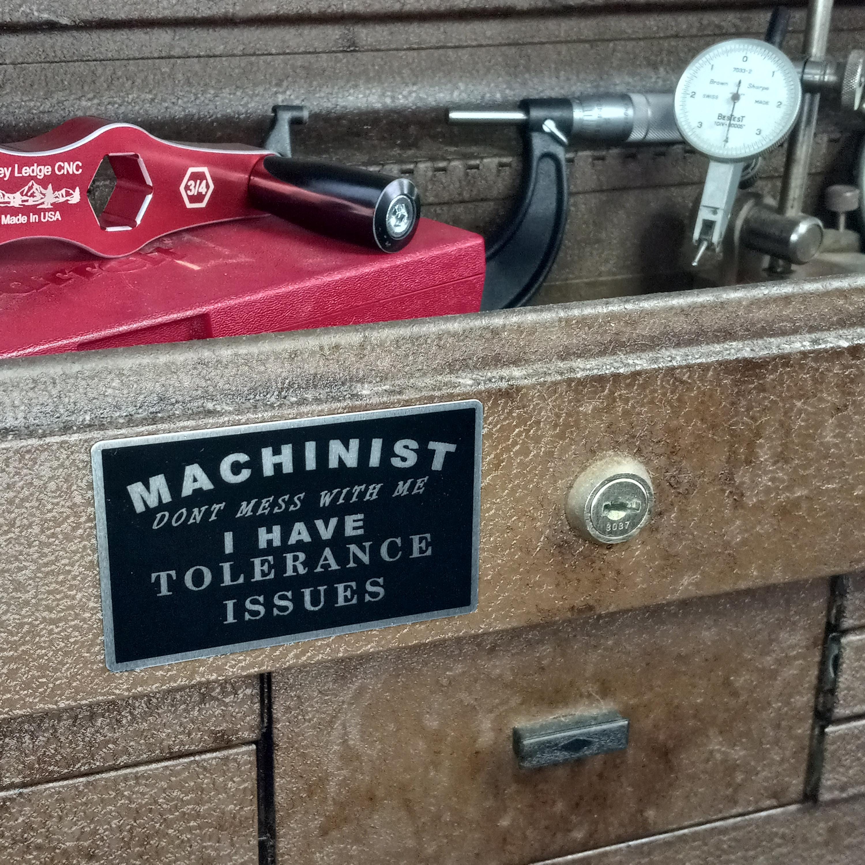 Machinist Tool Box Signs Set – 3 Metal Magnets | Machine Shop Décor ...
