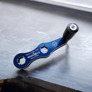 5/8" Hex Vise Speed Handle: Anodized Aluminum, Revolving Grip