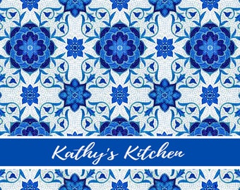Personalized Greece tile art cutting board. Use as a serving tray, cheese board and charcuterie board.