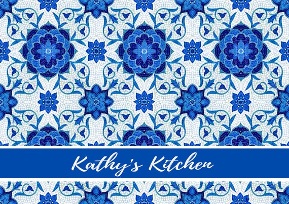 Greece Tile Art Cutting Board Personalized  , Modern Kitchen Functional Gift, Greek Tile Decor Serving Tray, Fancy Dinner Party Centerpiece