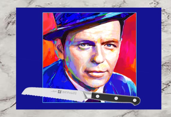 Frank Sinatra cutting board, Use as a serving tray, cheese board and charcuterie board.