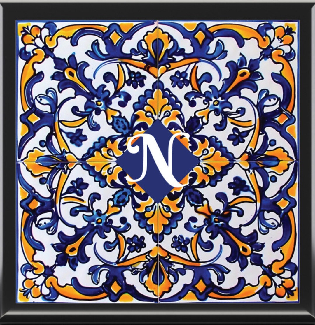 Mexican Tile Jewelry Box, Monogrammed Box, Decorative Talavera Keepsake ...