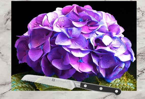 Hydrangea flowers. Decorative tray is a unique Valentines Day gift.
